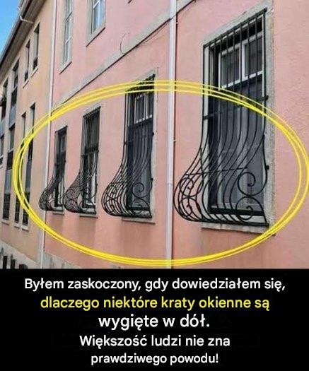 Dlaczego niektóre okna mają zaokrąglone kraty? Powód może Cię zaskoczyć.