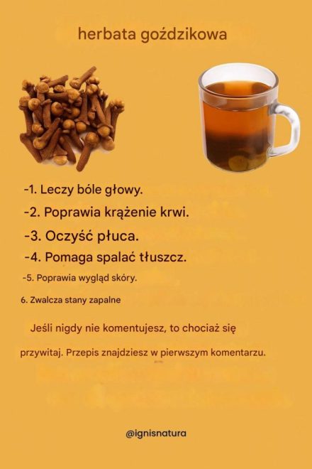 Zacznij jeść dwa goździki dziennie, a będziesz mi dziękować do końca życia.