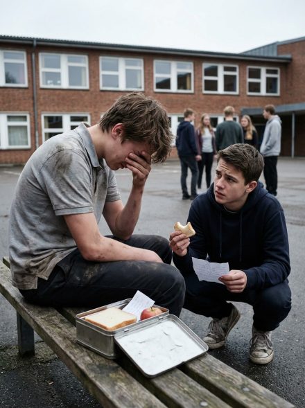 Kradłam obiad temu biednemu chłopcu, żeby go zjeść… aż przeczytałam liścik od jego matki i moje serce się roztrzaskało.
