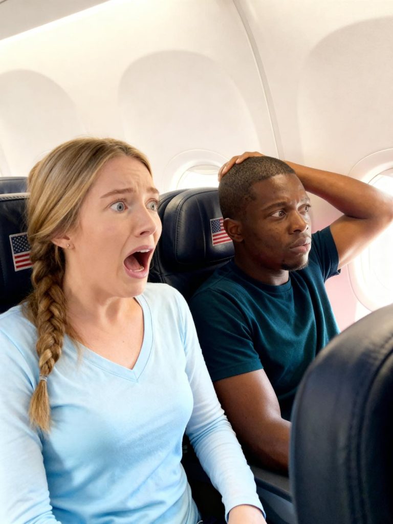 Czarnoskóry samotny ojciec spał na miejscu 8A… dopóki kapitan nie poprosił o pilota bojowego