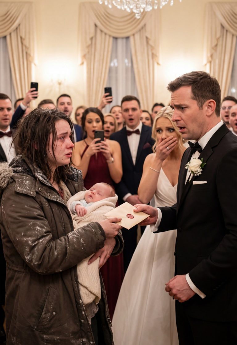 Sześć tygodni po tym, jak Grant wepchnął mnie i naszego noworodka w śnieżną zamieć, wciąż słyszałam jego ostatnie słowa: „Będzie dobrze. Zawsze przetrwasz”. Teraz stałam z tyłu jego lśniącego wesela, moje dziecko spało tuląc mnie do piersi, a w dłoni paliła mi się zapieczętowana koperta.