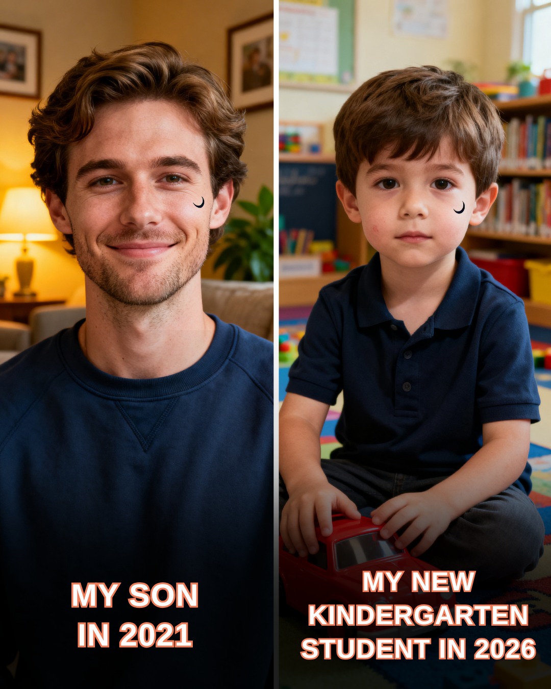 Mój syn zginął w wypadku samochodowym w wieku dziewiętnastu lat – pięć lat później do mojej klasy wszedł chłopiec z tym samym znamieniem pod prawym okiem