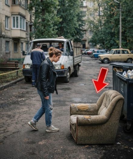 Pewna kobieta wyszła wieczorem wyrzucić śmieci i znalazła w nich prawie nową sofę. Postanowiła zabrać ją do domu. W domu wraz z mężem zaczęli ją naprawiać, ale nagle mąż krzyknął: „Patrz, co to jest…”.