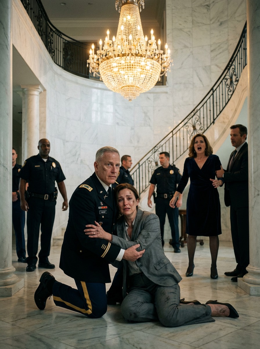 Ledwo przekroczyłam próg, gdy mąż uderzył mnie tak mocno, że aż zadzwoniło mi w uszach. „Czy ty w ogóle wiesz, która godzina, ty bezużyteczna suko? Idź do kuchni i ugotuj dla mojej matki!”. Wytrzymałam to. Spędziłam godzinę, przygotowując jej posiłek, tylko po to, by wzięła jeden kęs, wypluła go i popchnęła mnie do tyłu. Kiedy upadłam na podłogę, nagły, bolesny skurcz i przypływ ciepłej krwi powiedziały mi wszystko, co musiałam wiedzieć. Traciłam nasze dziecko. Rzuciłam się po telefon, żeby zadzwonić pod 911. Mój mąż tylko prychnął, wyrwał mi go z ręki i rzucił przez pokój. Przestałam płakać. Powoli, trzymając się za brzuch, spojrzałam na mężczyznę, którego poślubiłam, i kobietę, która właśnie zabiła moje dziecko. „Zadzwoń do mojego ojca” – wyszeptałam. Nie mieli pojęcia, kim on naprawdę jest.