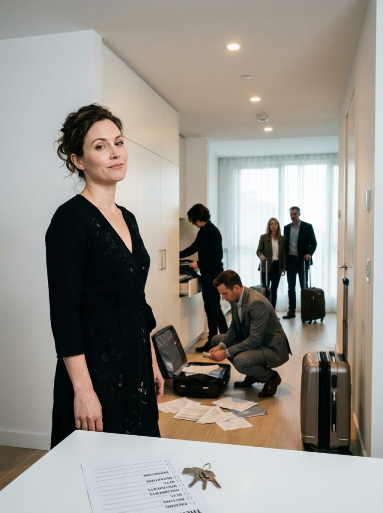 Po pogrzebie męża wróciłam do domu, wciąż mając na sobie czarną sukienkę. Otworzyłam drzwi… i zobaczyłam teściową i ośmioro członków rodziny pakujących walizki, jakby to był hotel. „Ten dom jest teraz nasz. Wszystko Bradleya też. Ty, wyjdź” – powiedzieli, nawet nie ściszając głosu. Stałam bez ruchu przez chwilę… a potem się roześmiałam. Śmiałam się tak głośno, że wszyscy ucichli. Bo jeśli naprawdę wierzyli, że Bradley „nic nie zostawił”, to dlatego, że nigdy nie wiedzieli, kim naprawdę był… ani co podpisał przed śmiercią.